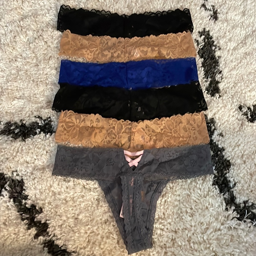VS lace thongs NWT, Set of 6 - Size Small